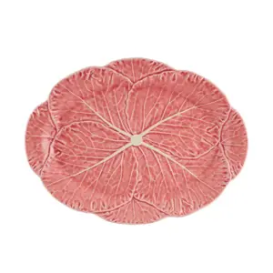 [PRE-ORDER] BORDALLO PINHEIRO Cabbage Pink Large Oval Platter 37.5