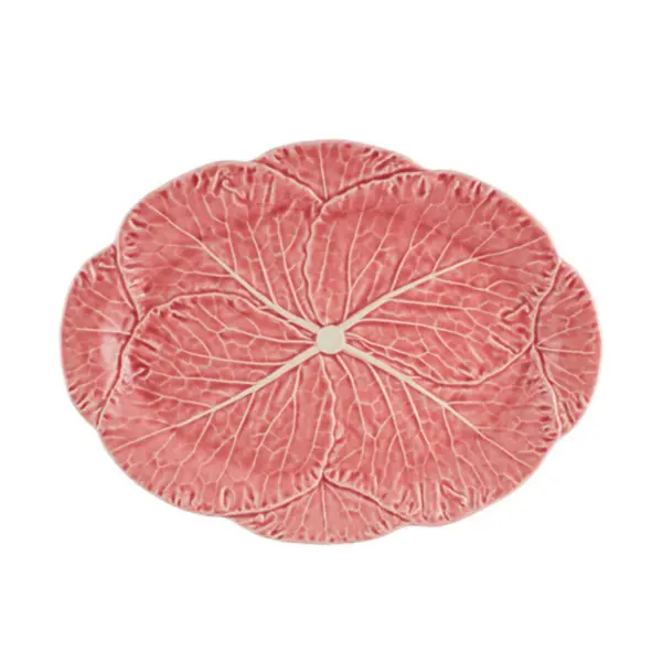 [PRE-ORDER] BORDALLO PINHEIRO Cabbage Pink Large Oval Platter 43